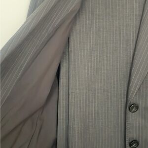 Anne Klein Gray Pinstripe Suit Classic Business Style